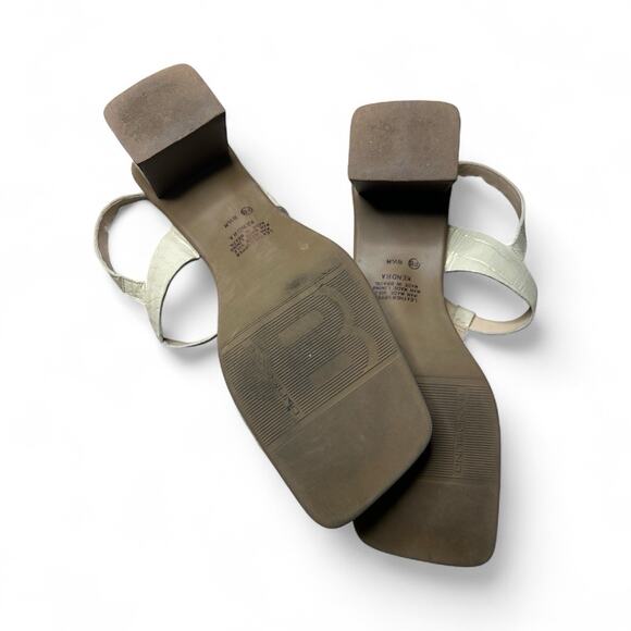 Bandolino Women Sandals Heel Size 8.5 Cream Beige - Picture 3 of 4